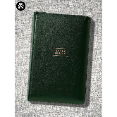 Biblia NVI 2022 Tamaño compacto Piel reciclada Verde con cierre